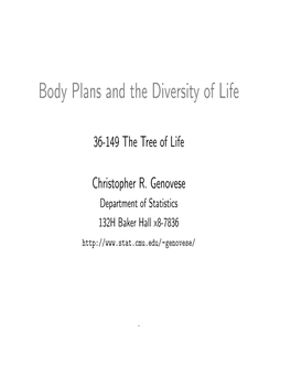 Body Plans and the Diversity of Life