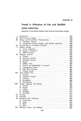 Trends in Utilization of Fish and Shellfish