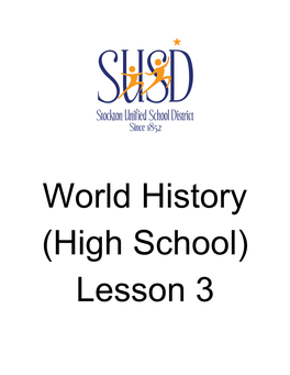 World History (High School) Lesson 3