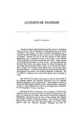 Gopeshwar Banerjee