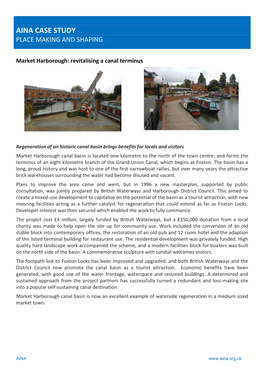 Market Harborough: Revitalising a Canal Terminus