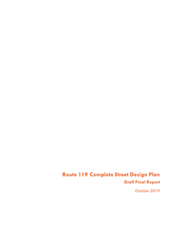 Route 119 Complete Street Design Plan Draft Final Report