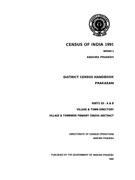 District Census Handbook, Prakasam, Part XII-A & B, Series-2