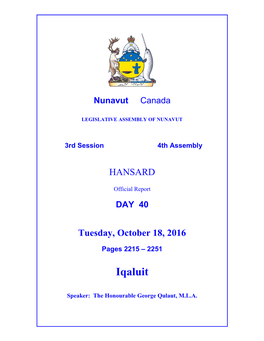 Nunavut Hansard 2215
