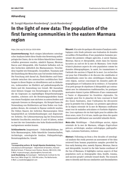 In the Light of New Data: the Population of the First Farming