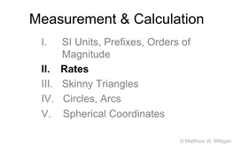 Rates, Angles & Triangles