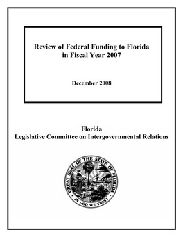Review of Federal Funding to Florida in Fiscal Year 2007