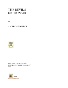 The Devil's Dictionary