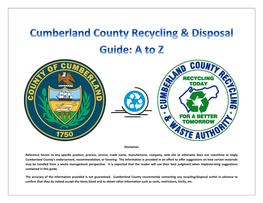 Recycling & Disposal Guide: a to Z