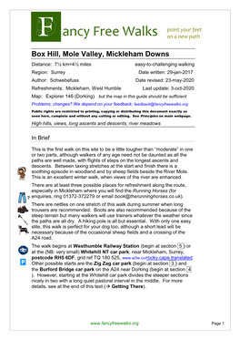 Box Hill, Mole Valley, Mickleham Downs