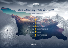 Guaranteed Departure Tours 2019