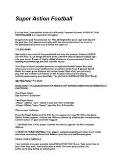 Super Action Football