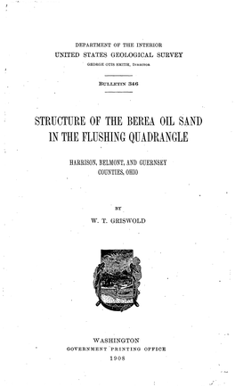 Structure of the Berea Oil Sand in the Flushing Quadrangle