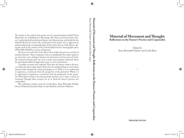 Material of Movement and Thought