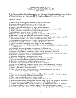 Translations of the Biblical Passages Are from the King James Bible; Translations of Liturgical Texts Are from the 1549 Anglican Book of Common Prayer