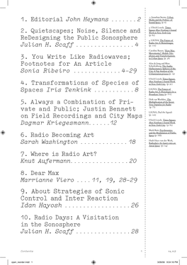 9. About Strategies of Sonic Control and Inter Reaction 26