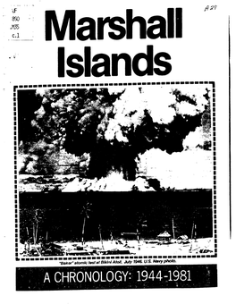Marshall Islands Chronology: 1944-1981