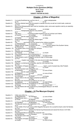 The Mauryan Empire)