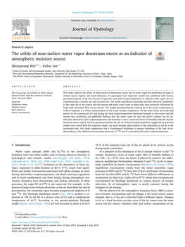 The Utility of Near-Surface Water Vapor Deuterium Excess As an Indicator Of