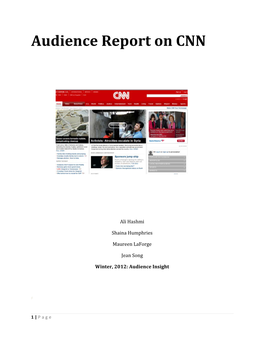 Audience Report on CNN