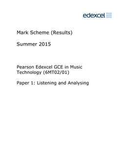 Mark Scheme (Results)