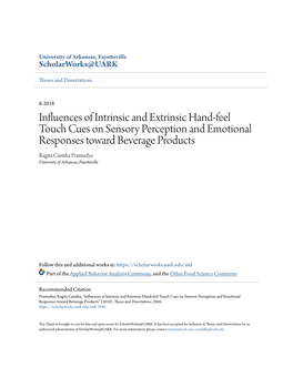 Influences of Intrinsic and Extrinsic Hand-Feel Touch Cues on Sensory