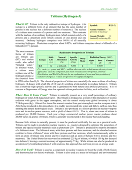 Tritium (Hydrogen-3)