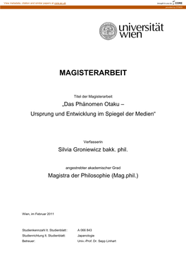 Magisterarbeit