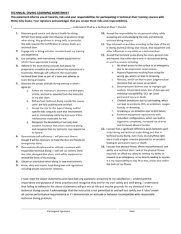 Technical Diving Learning Agreement