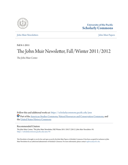 The John Muir Newsletter, Fall/Winter 2011/2012