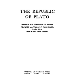 The Republic of Plato