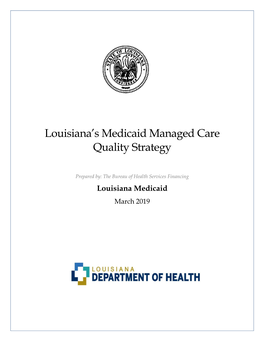 Louisiana's Medicaid Managed Care Quality Strategy