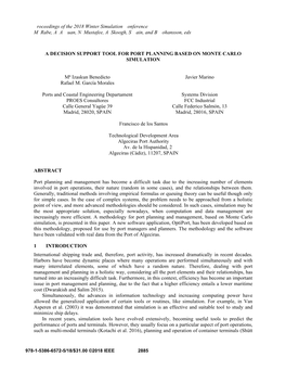 A Decision Support Tool for Port Planning Based on Monte Carlo Simulation