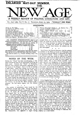 New Age, Vol. 5 No.1, April 29, 1909