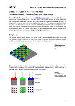 Greater Resolution in Monochrome Mode: How to Get Greater Reso