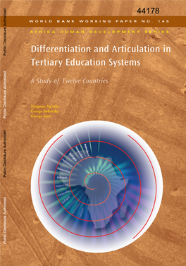 Differentiation and Articulation in Tertiary Education Systems Is Part of the World Bank Working Paper Series