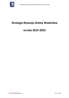 Strategia Rozwoju Gminy Wodzisław Na Lata 2015-2025