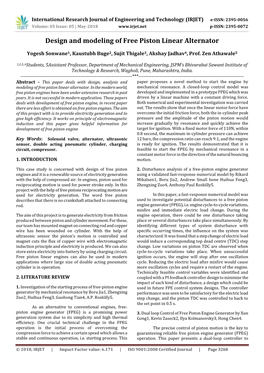 Design and Modeling of Free Piston Linear Alternator