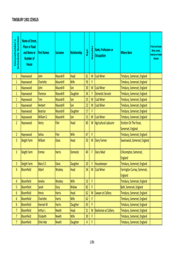 Timsbury Census 1901