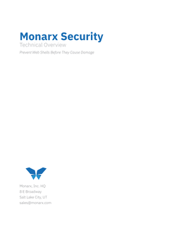 Monarx Security Technical Overview Prevent Web Shells Before They Cause Damage