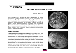 The Moon Gateway to the Solar System