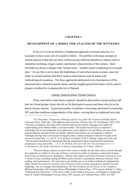 Chapter 1 Development of a Model for Analysis of The