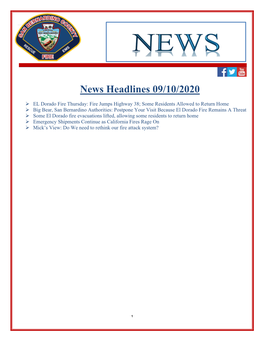 News Headlines 09/10/2020
