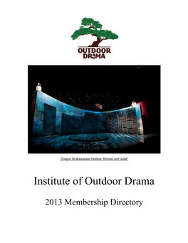 Institute of Outdoor Drama