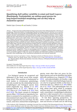 Quantifying Shell Outline Variability in Extant and Fossil Laqueus (Brachiopoda: Terebratulida): Are Outlines Good Proxies for L