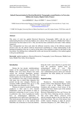 Subsoil Characterization by Electrical Resistivity Tomography Around Rosières- La-Terre-Des- Sablons Site (Lunery, Region Centre, France)