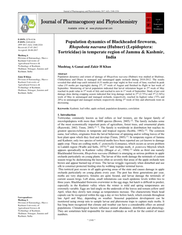 Population Dynamics of Blackheaded Fireworm, Rhopobota Naevana