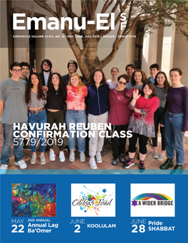 Havurah Reuben Confirmation Class 5779/2019