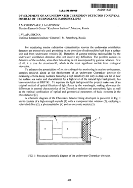 Xa9951340 Development of an Underwater Cherenkov Detector to Reveal Sources of Technogenic Radionuclides