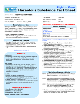 Hydrogen Fluoride